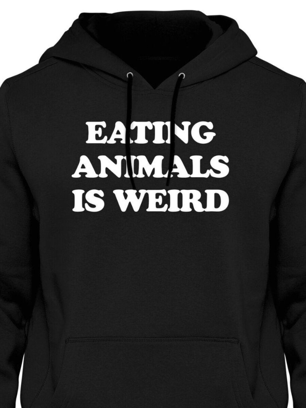 New Eating Animals Is Weird Black Hoodie Fleece Sweatshirt